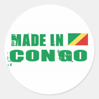 Made in Congo Classic Round Sticker