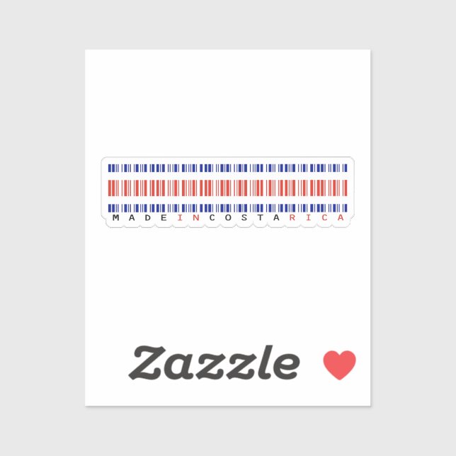 Made in Costa Rica Barcode Flag (Sheet)