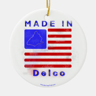 Made in Delco Ceramic Ornament
