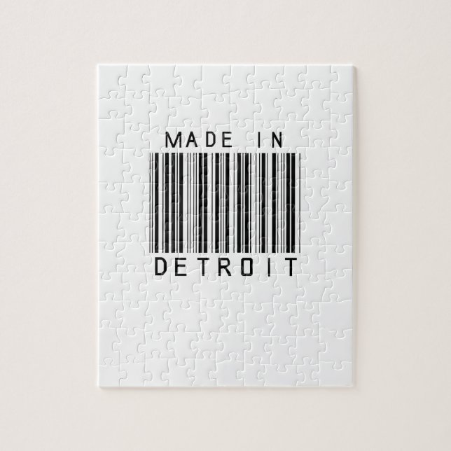 Made in Detroit Barcode Jigsaw Puzzle (Vertical)