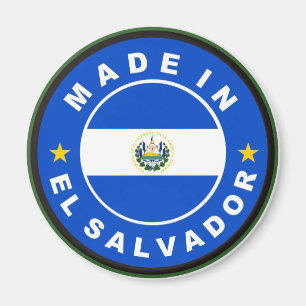 made in el salvador country flag product label magnet