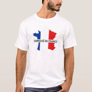 made in france country map flag label fabrique T-Shirt