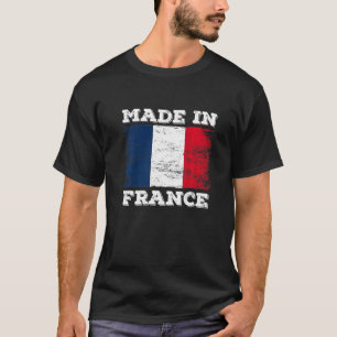 Made In France With French Flag Graphic Cool Desi T-Shirt