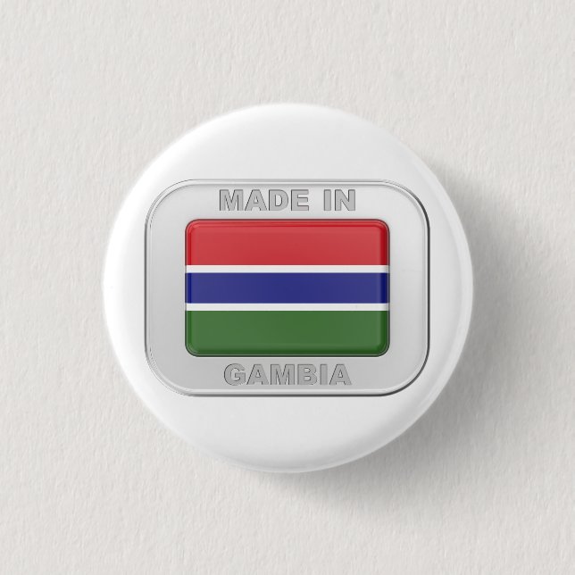 Made in Gambia 3 Cm Round Badge (Front)