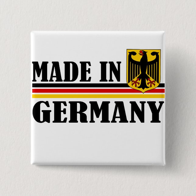 Made In Germany 15 Cm Square Badge (Front)