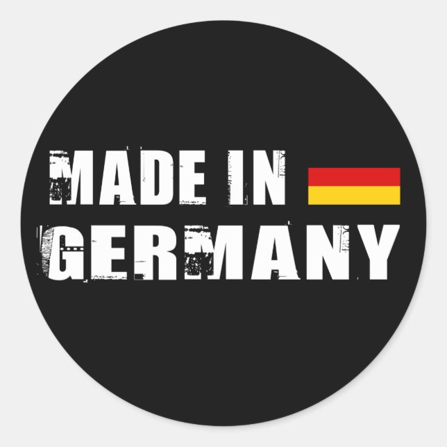 Made in Germany Classic Round Sticker (Front)