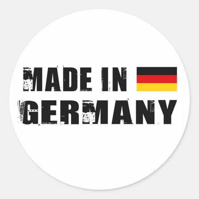 Made in Germany Classic Round Sticker (Front)