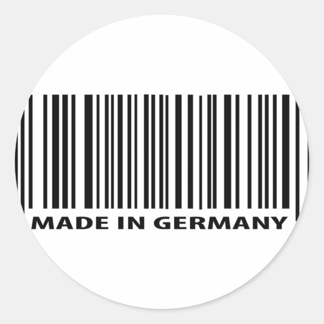 made in germany icon classic round sticker (Front)