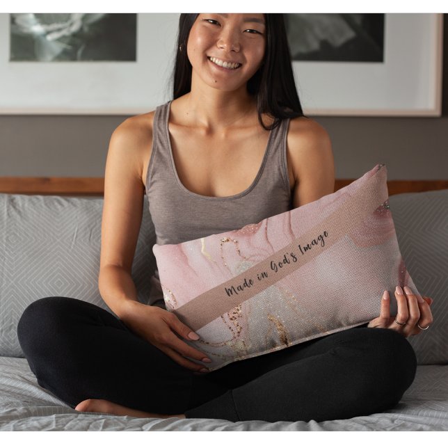 "Made In God's Image" Accent Pillow Custom Text (Creator Uploaded)
