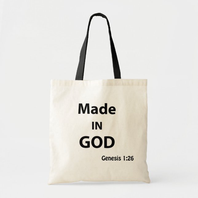 Made in God's Image Tote Bag (Front)
