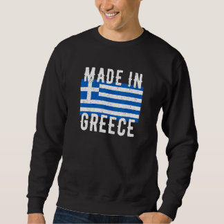 Made In Greece Greek Flag Home Country Retro Vinta Sweatshirt