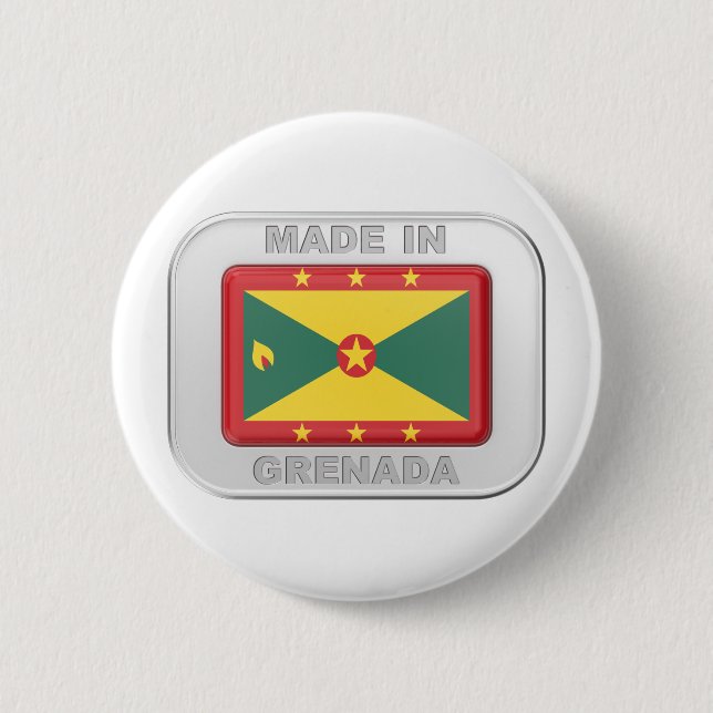 Made in Grenada 6 Cm Round Badge (Front)