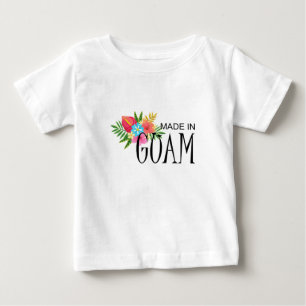 Made in Guam With Flowers Baby T-Shirt