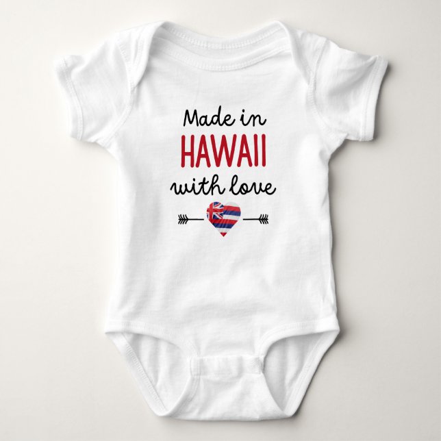 Made in Hawaii with Love Baby Bodysuit (Front)