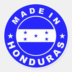 made in honduras country flag product label round