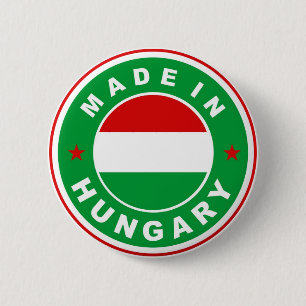 made in hungary country flag label round stamp 6 cm round badge