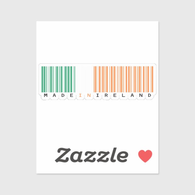 Made in Ireland Barcode Flag (Sheet)