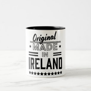 made in Ireland beautiful retro logo. Two-Tone Coffee Mug