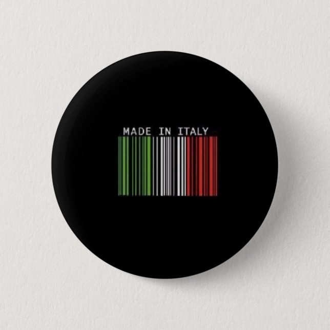 Made In Italy 6 Cm Round Badge (Front)
