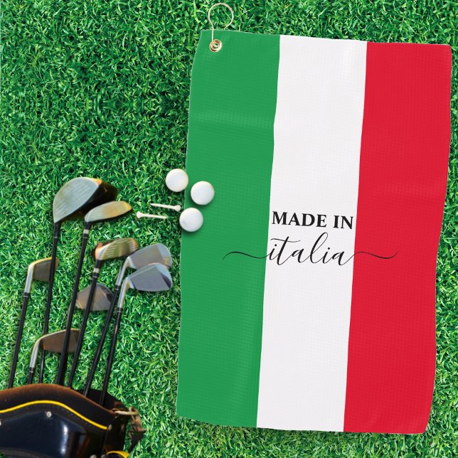 Made in Italy Italian Flag Red White Green Italia Golf Towel (Made in Italy Italian Flag Red White Green Italia Golf Towel)