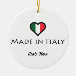 Made In Italy Personalised Design Ceramic Ornament