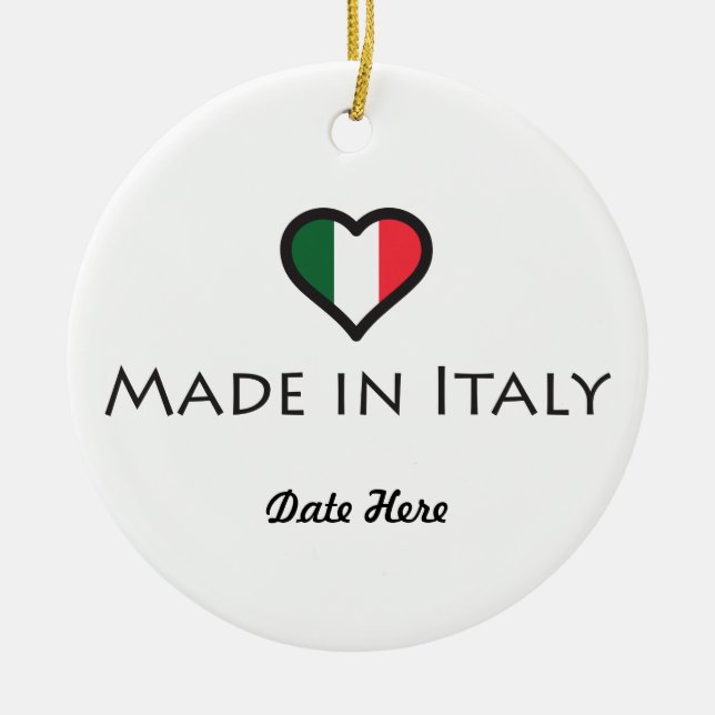 Made In Italy Personalised Design Ceramic Ornament (Front)
