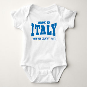 Made In Italy With "add country" Parts Custom Baby Bodysuit