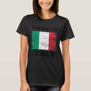 Made In Italy With Italy Flag Graphic Cool Design T-Shirt
