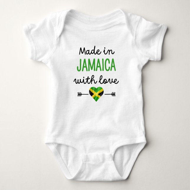 Made in Jamaica with Love Baby Bodysuit (Front)