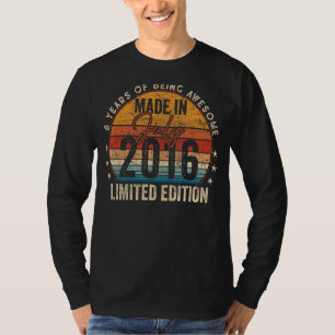 Made In July 2016 6 Birthday 6 Year Old Vintage T-Shirt