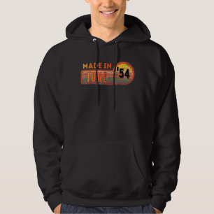 Made In June 1954 Awesome Since 1954 Birthday Vint Hoodie