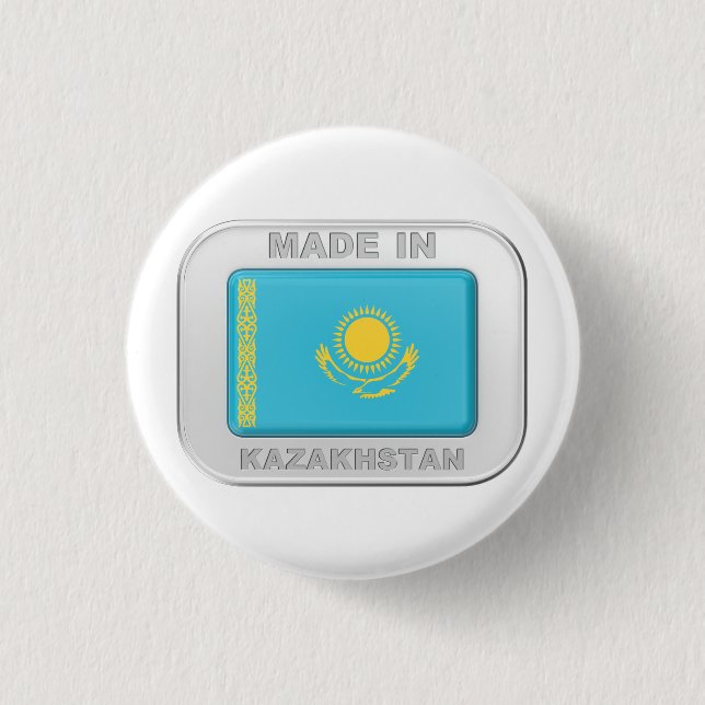 Made in Kazakhstan 3 Cm Round Badge (Front)