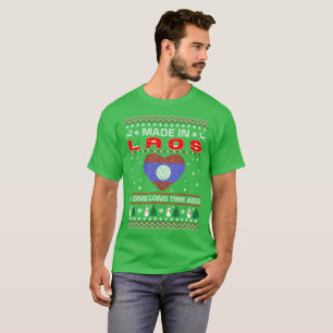 Made In Laos Country Christmas Ugly Sweater Tshirt