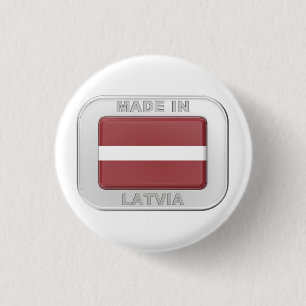 Made in Latvia 3 Cm Round Badge