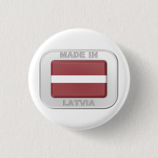 Made in Latvia 3 Cm Round Badge (Front)