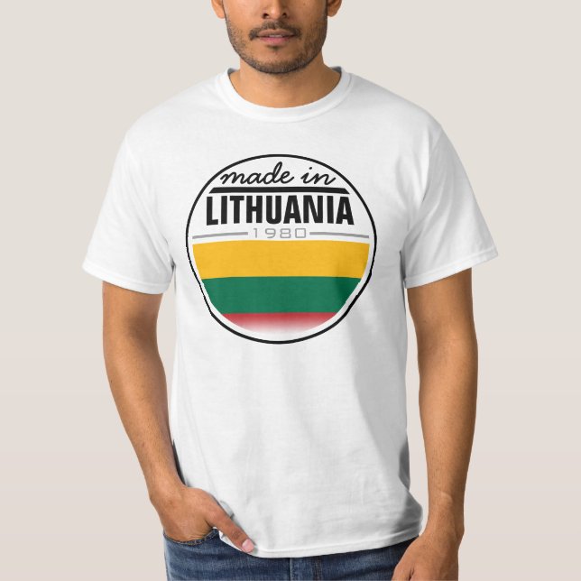 Made in ..."Lithuania" T-Shirt (Front)