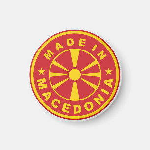 made in macedonia country flag product label magnet