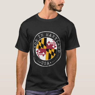 Made In Maryland Hoodie Vintage State Md Flag T-Shirt