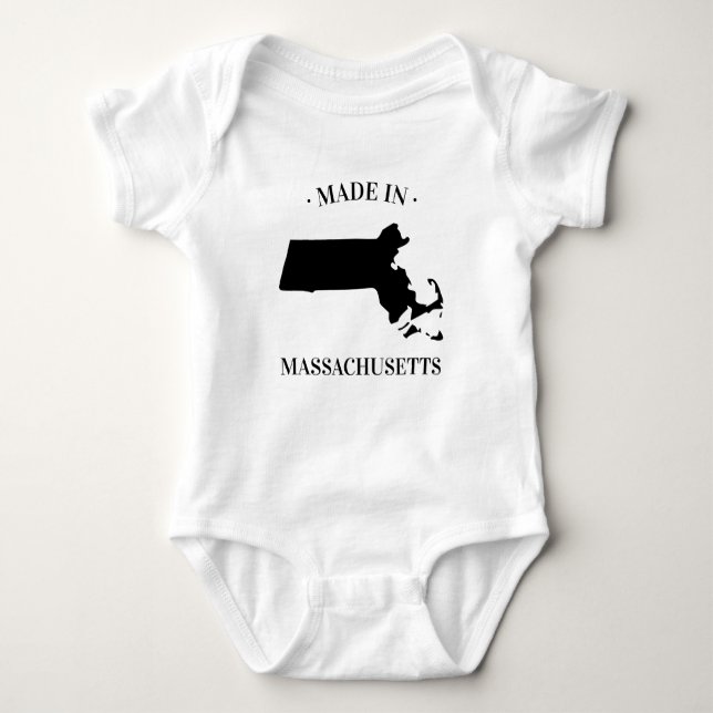 Made in Massachusetts MA Baby Bodysuit (Front)