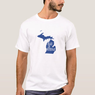 Made in Michigan Map Shaped Birth State T-Shirt