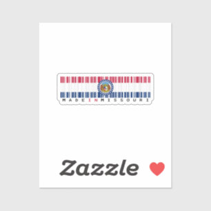 Made in Mississippi Barcode Flag Sticker – State
