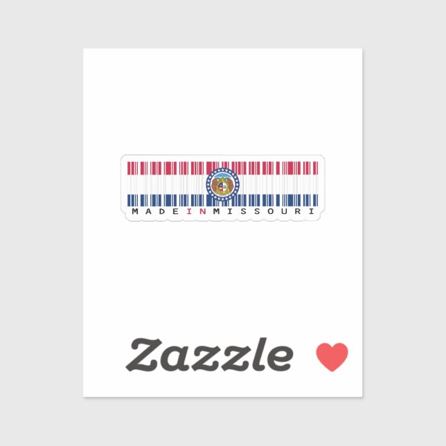 Made in Mississippi Barcode Flag Sticker – State (Sheet)