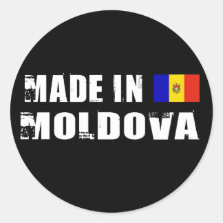 Made in Moldova Classic Round Sticker