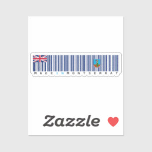 Made in Montserrat Barcode Flag