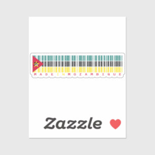 Made in Mozambique – Barcode Flag Sticker