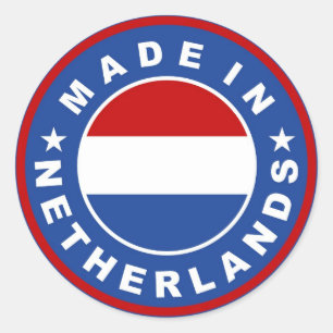 made in netherlands country flag product label
