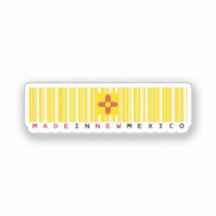 Made in New Mexico Barcode Flag Sticker