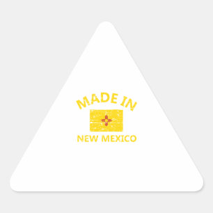 Made in NEW MEXICO United States Flag designs Triangle Sticker