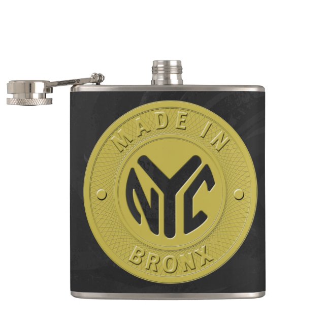 Made In New York Bronx Hip Flask (Opened)