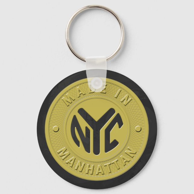 Made In New York Manhattan Key Ring (Front)